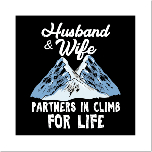 Husband And Wife Climb Partners Posters and Art